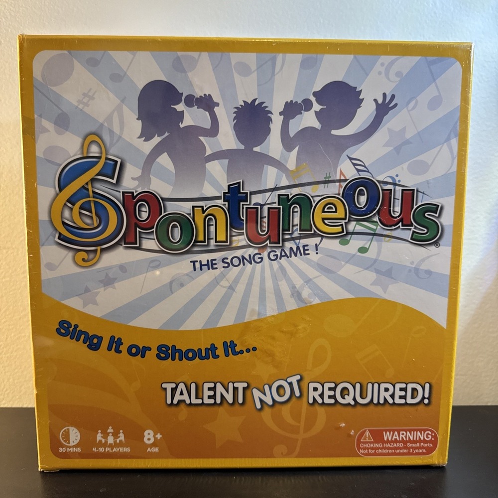 Spontaneous Board Game Where Lyrics Come to Life Family Game NEW & SEALED